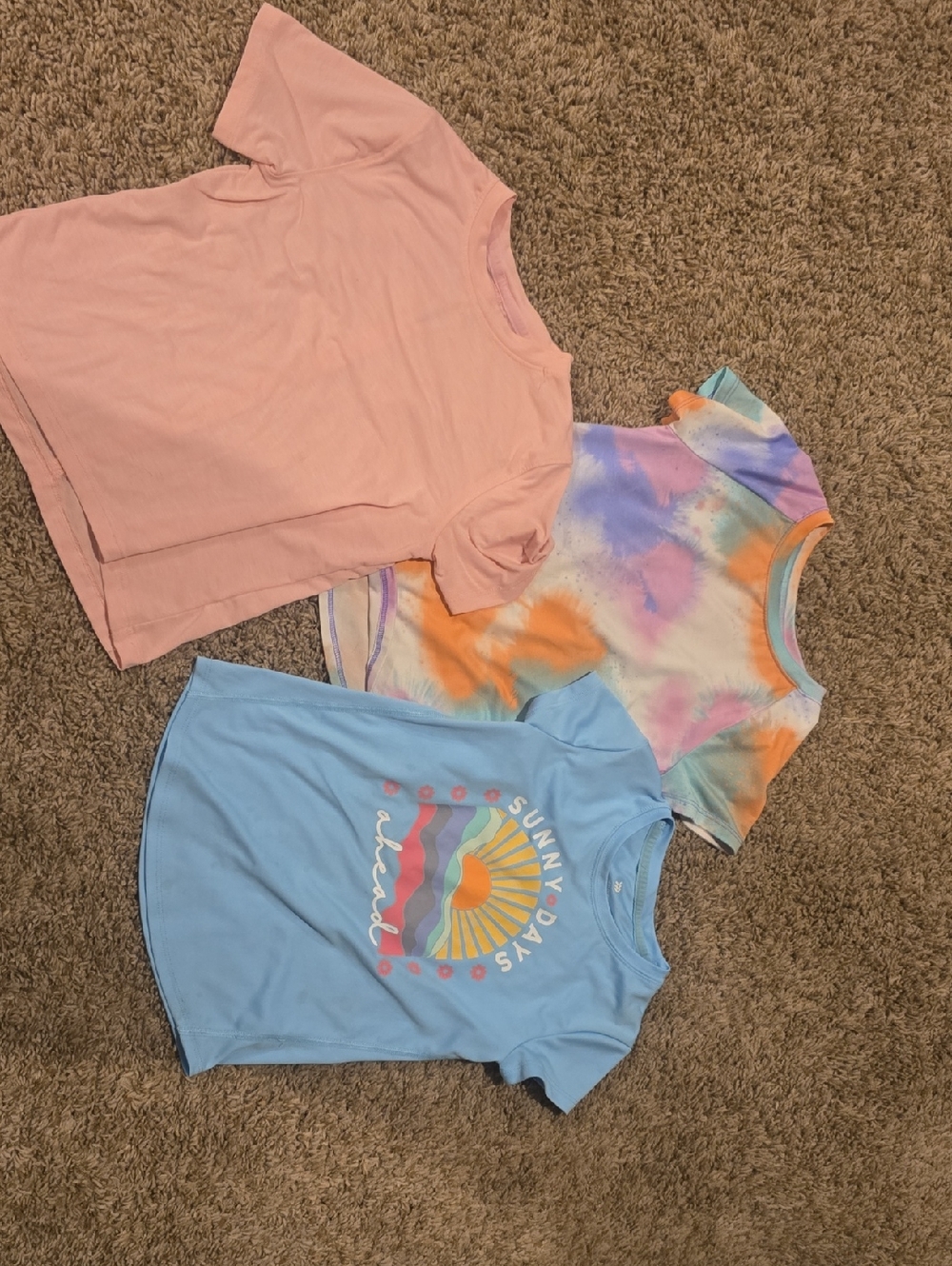 all in motion Kids Short Sleeve Tees - Pink, Tie-Dye, Blue
